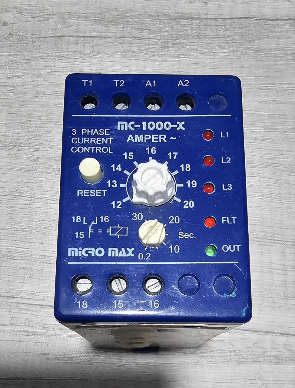 کنترل بار میکرومکس mc-1000-x رله اضافه جریان سه فاز